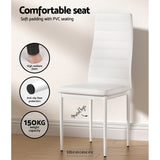 ARTISS DINING CHAIRS AND TABLE DINING SET 6 CHAIR SET OF 7
