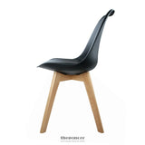 ARTISS DINING CHAIRS SET OF 4 BLACK LEATHER DSW