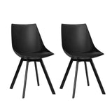 ARTISS DINING CHIARS SET OF 2 PU LEATHER BLACK LYLETTE