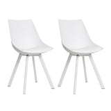 ARTISS DINING CHIARS SET OF 2 PU LEATHER WHITE LYLETTE