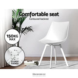 ARTISS DINING CHIARS SET OF 2 PU LEATHER WHITE LYLETTE