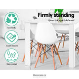 ARTISS DINING TABLE RECTANGULAR 4 SEATER 120CM WHITE NATU