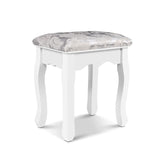 ARTISS DRESSING TABLE STOOL VELVET WHITE