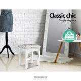 ARTISS DRESSING TABLE STOOL VELVET WHITE