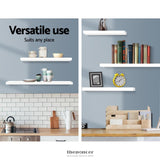 ARTISS FLOATING WALL SHELF SET OF 3 WHITE