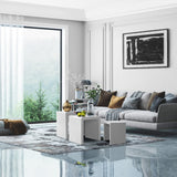 ARTISS NESTING COFFEE TABLE SET OF 3 GLOSSY WHITE