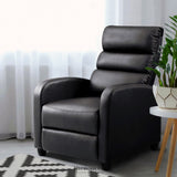 ARTISS RECLINER ARMCHAIR BROWN FAUX LEATHER BOLIVIA