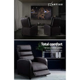 ARTISS RECLINER ARMCHAIR BROWN FAUX LEATHER BOLIVIA