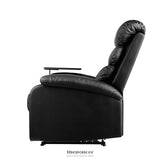 ARTISS RECLINER CHAIR LEATHER BLACK TRAY TABLE ERIKA