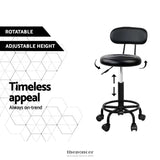 ARTISS SALON STOOL SWIVEL CHAIRS WITH BACK BARBER BEAUTY