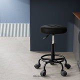 ARTISS SALON STOOL SWIVEL HEIGHT ADJUSTABLE ROUND BARBER