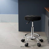 ARTISS SALON STOOL SWIVEL HEIGHT ADJUSTABLE ROUND BARBER