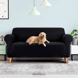 ARTISS SOFA COVER COUCH COVERS 3 SEATER STRETCH BLACK