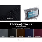 ARTISS SOFA COVER COUCH COVERS 3 SEATER STRETCH BLACK