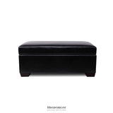 ARTISS STORAGE OTTOMAN BLANKET BOX 80CM LEATHER BLACK