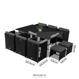 BALI 11 PIECE OUTDOOR DINING SET-BLACK