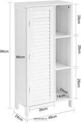 BATHROOM STORAGE CABINET 3 SHELVES 1 DOOR