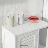 BATHROOM STORAGE CABINET 3 SHELVES 1 DOOR