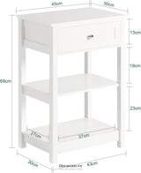 BEDSIDE TABLE WITH DRAWER SHELVES