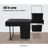 CEFITO 2X20L PULL OUT BIN - BLACK