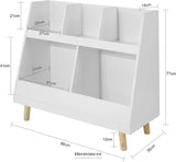 CHILDRENS SHELVING UNIT 5 COMPARTMENTS BOOKCASE
