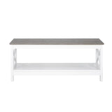 COASTAL COFFEE TABLE IN WHITE AND GREY