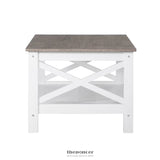 COASTAL COFFEE TABLE IN WHITE AND GREY