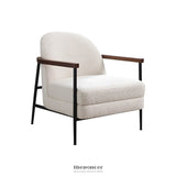 DENMARK ARM CHAIR POLYESTER FABRIC UPHOLSTERY WOODEN