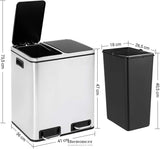 DUAL KITCHEN BIN 2X15L WASTE SEPARATOR