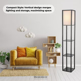 EKKIO FLOOR VINTAGE LAMP SHELF 160CM (BLACK) EK-FLS-100-MY
