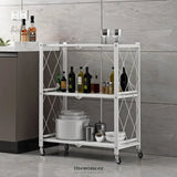 EKKIO FOLDABLE STORAGE SHELF 3 TIER (WHITE)
