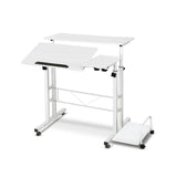 EKKIO MOBILE DESK DETACHABLE SIDEBOARD WHITE