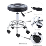 EKKIO ROUND SALON STOOL WITH ADJUSTABLE HEIGHT (BLACK)