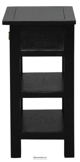 ELLIOT 1 DRAWER LAMP TABLE (BLACK)