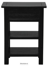 ELLIOT 1 DRAWER LAMP TABLE (BLACK)