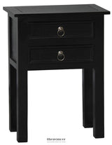 ELLIOT 2 DRAWER LAMP TABLE (BLACK)