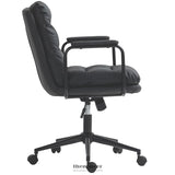 FAUX LEATHER OFFICE CHAIR -BLACK