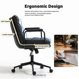 FAUX LEATHER OFFICE CHAIR -BLACK
