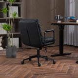 FAUX LEATHER OFFICE CHAIR -BLACK