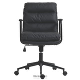 FAUX LEATHER OFFICE CHAIR -BLACK