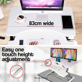 FORTIA 83CM DESK RISER OFFICE SHELF STANDUP SIT STAND