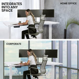 FORTIA L SHAPED SIT TO STAND UP CORNER STANDING DESK 72