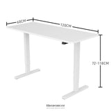 FORTIA SIT TO STAND UP STANDING DESK 120X60CM 72 - 118CM