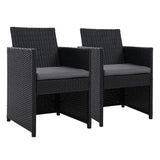 GARDEON 2PC OUTDOOR DINING CHAIRS PATIO FURNITURE WICKER