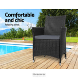 GARDEON 2PC OUTDOOR DINING CHAIRS PATIO FURNITURE WICKER