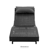 GARDEON 2PC SUN LOUNGE WICKER LOUNGER OUTDOOR FURNITURE