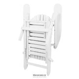 GARDEON 3PC ADIRONDACK OUTDOOR TABLE AND CHAIRS WOODEN SUN