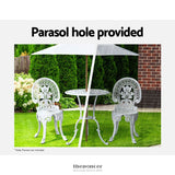 GARDEON 3PC PATIO FURNITURE OUTDOOR BISTRO SET DINING