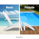 GARDEON 5PC ADIRONDACK OUTDOOR TABLE AND CHAIRS WOODEN SUN