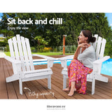 GARDEON ADIRONDACK OUTDOOR CHAIRS WOODEN BEACH CHAIR PATIO